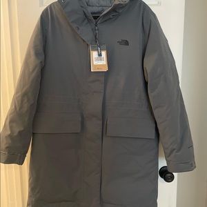 NWT north face grey expedition jacket size large